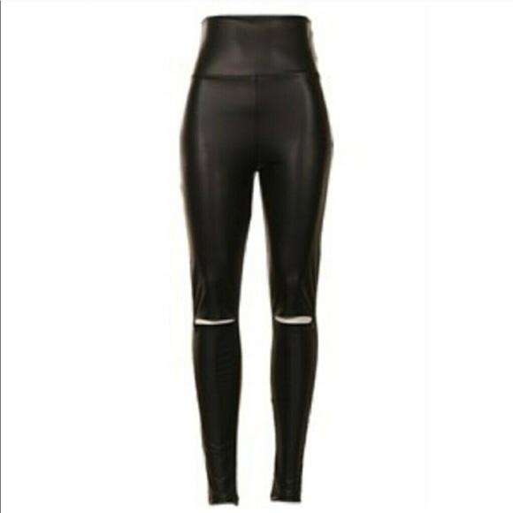 ✨ SALE - Leather Slit Knee Legging - Picture 3 of 4